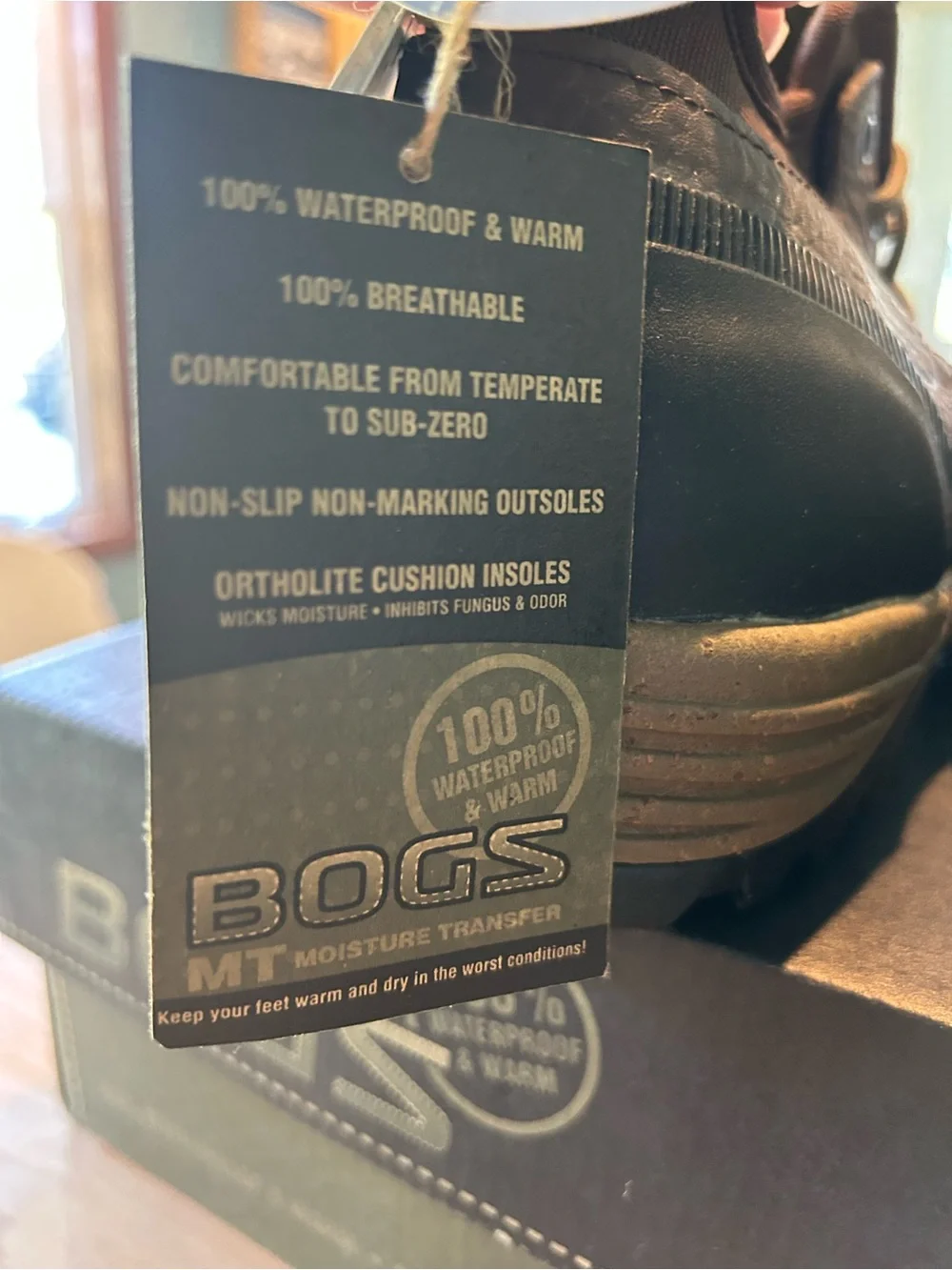 Bogs Men's Brown and Black Waterproof Hiking Boots